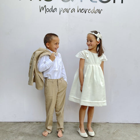 Vestido de ceremonia en lino