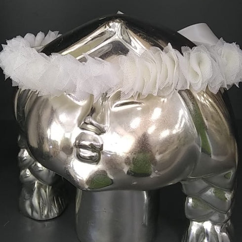 Corona malla ivory o blanca