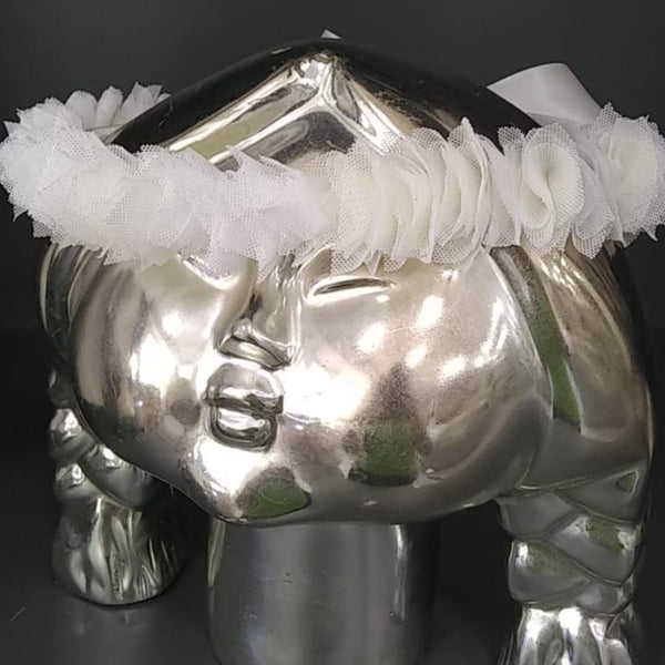 Corona malla ivory o blanca