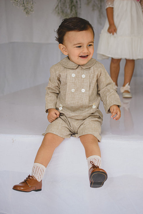 Conjutno Lino kaki C1522